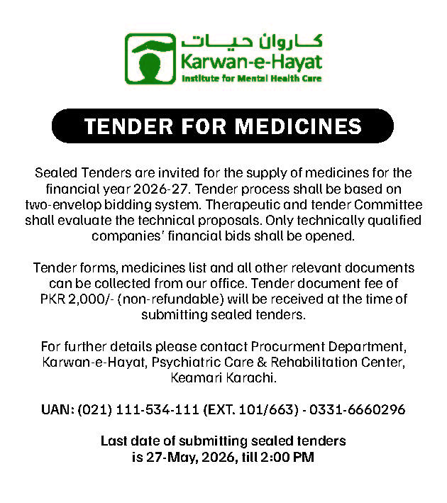 Tender for Medicines